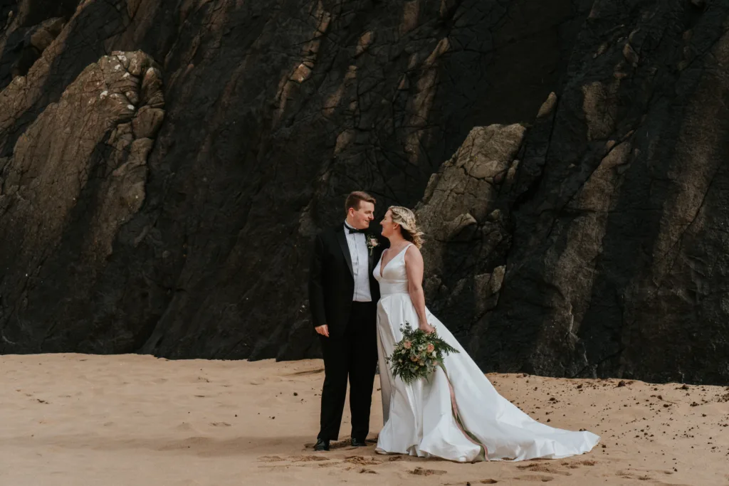 celebrant wedding at the hidden beach ballintoy